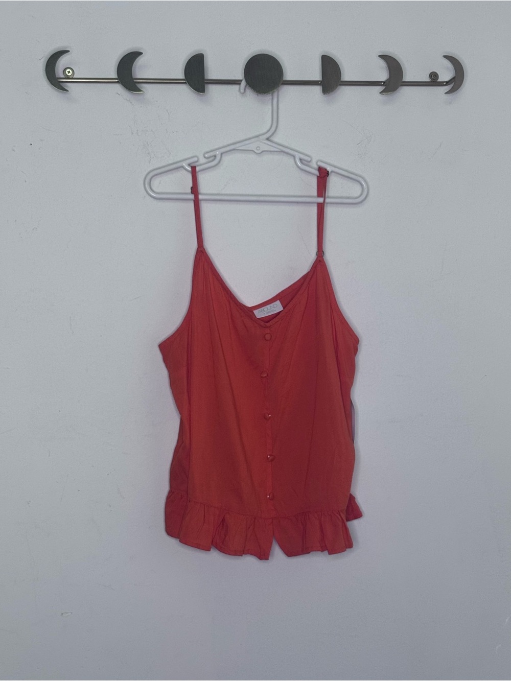 NWT Abound Orange Fluro Ruffle Hem Cami Tank Top S